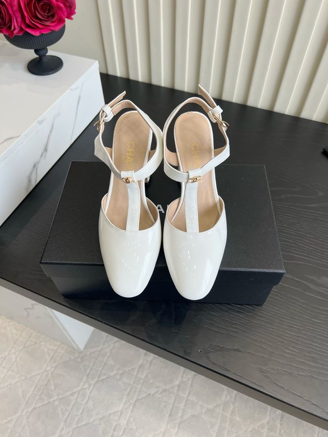 Chanel Lambskin Mary Janes high heels 8.5CM 64104-1 Chanel Lambskin Mary Janes high heels 8.5CM 64104-1