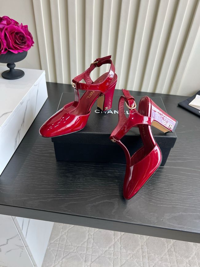 Chanel Lambskin Mary Janes high heels 8.5CM 64104-2 Chanel Lambskin Mary Janes high heels 8.5CM 64104-2