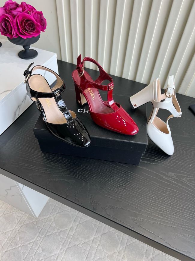 Chanel Lambskin Mary Janes high heels 8.5CM 64104-2 Chanel Lambskin Mary Janes high heels 8.5CM 64104-2