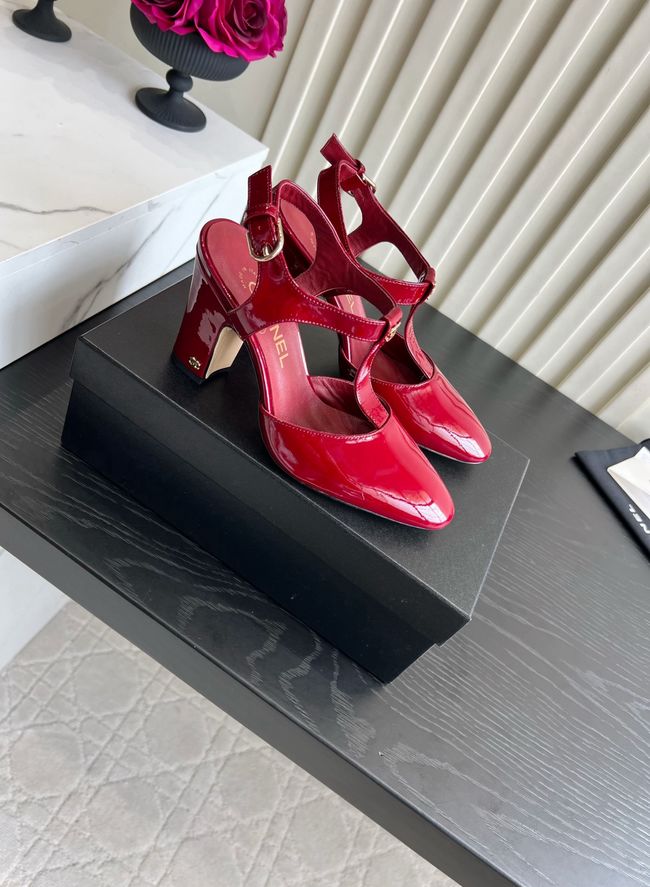 Chanel Lambskin Mary Janes high heels 8.5CM 64104-2 Chanel Lambskin Mary Janes high heels 8.5CM 64104-2