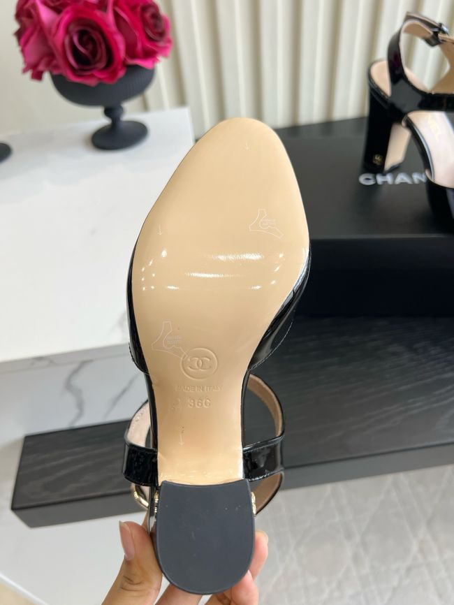Chanel Lambskin Mary Janes high heels 8.5CM 64104-3 Chanel Lambskin Mary Janes high heels 8.5CM 64104-3