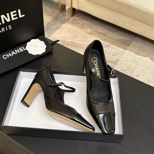 Chanel Lambskin Mary Janes high heels 8.5CM 64105-1 Chanel Lambskin Mary Janes high heels 8.5CM 64105-1