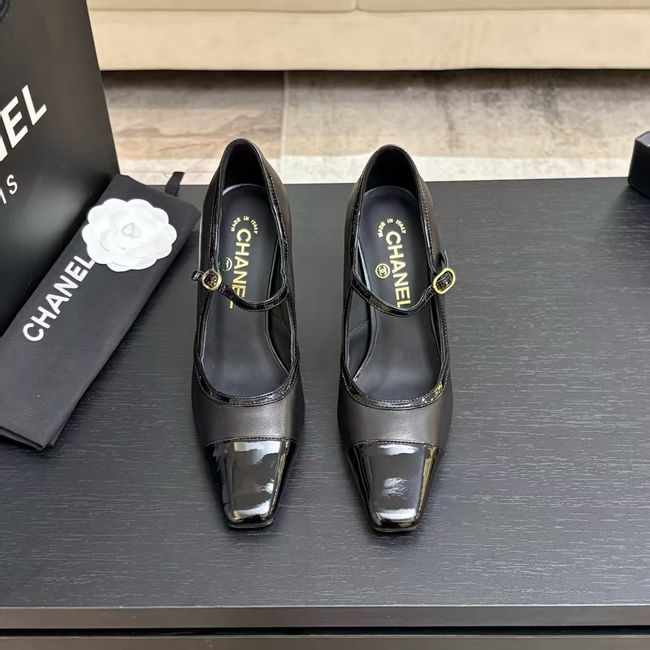 Chanel Lambskin Mary Janes high heels 8.5CM 64105-1 Chanel Lambskin Mary Janes high heels 8.5CM 64105-1