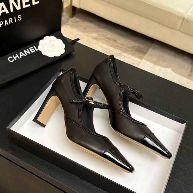 Chanel Lambskin Mary Janes high heels 8.5CM 64105-1 Chanel Lambskin Mary Janes high heels 8.5CM 64105-1