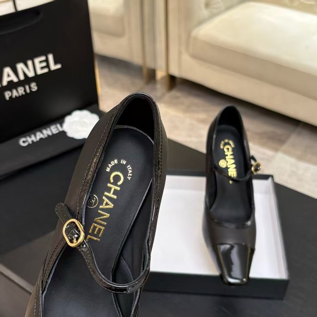 Chanel Lambskin Mary Janes high heels 8.5CM 64105-1 Chanel Lambskin Mary Janes high heels 8.5CM 64105-1