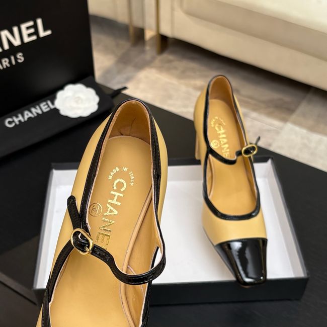 Chanel Lambskin Mary Janes high heels 8.5CM 64105-2 Chanel Lambskin Mary Janes high heels 8.5CM 64105-2