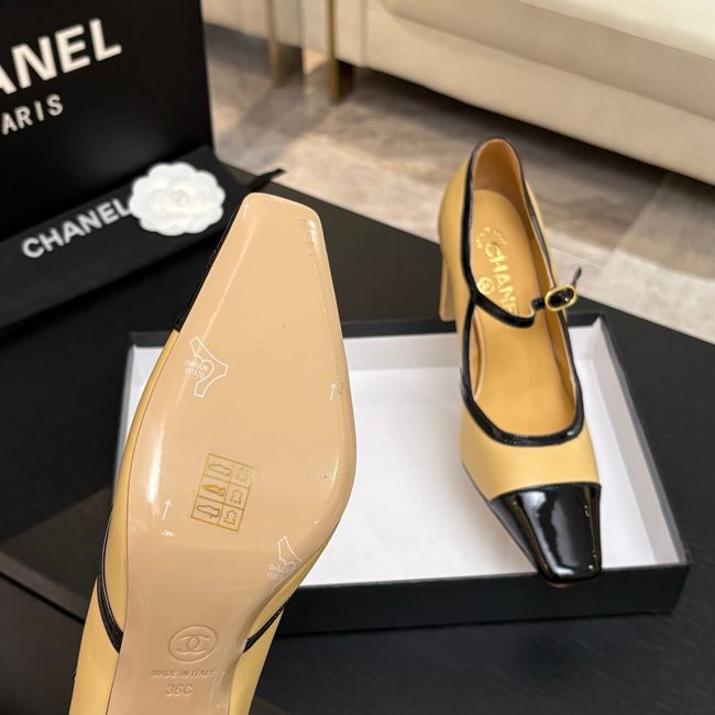 Chanel Lambskin Mary Janes high heels 8.5CM 64105-2 Chanel Lambskin Mary Janes high heels 8.5CM 64105-2