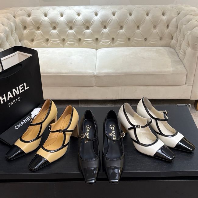 Chanel Lambskin Mary Janes high heels 8.5CM 64105-2 Chanel Lambskin Mary Janes high heels 8.5CM 64105-2