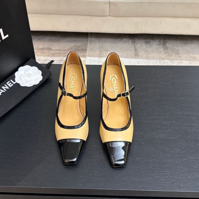 Chanel Lambskin Mary Janes high heels 8.5CM 64105-2 Chanel Lambskin Mary Janes high heels 8.5CM 64105-2