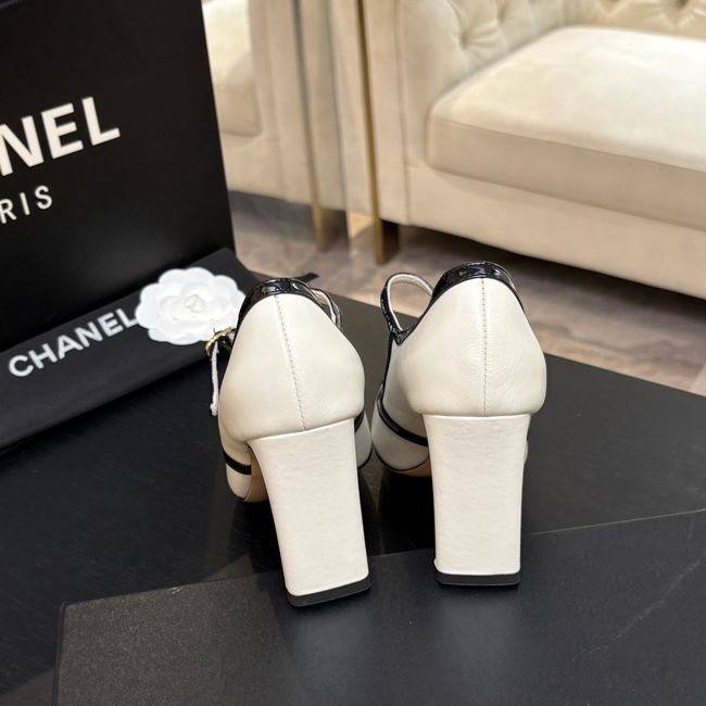 Chanel Lambskin Mary Janes high heels 8.5CM 64105-3 Chanel Lambskin Mary Janes high heels 8.5CM 64105-3