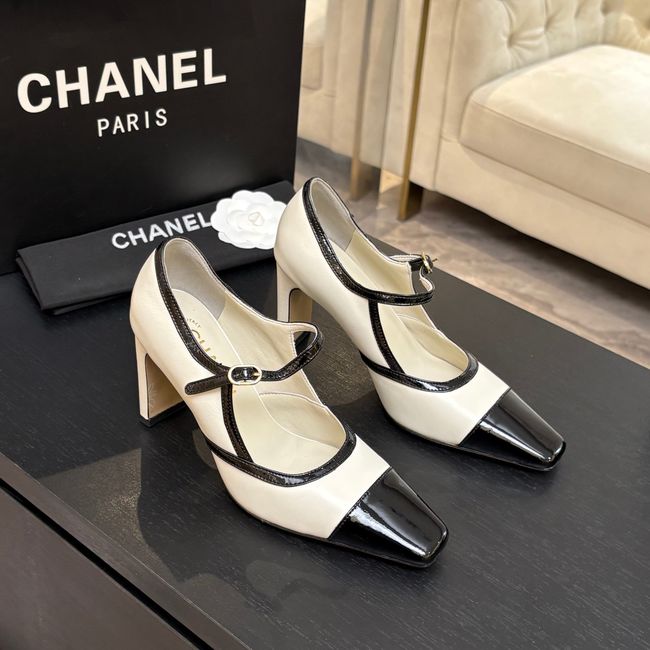 Chanel Lambskin Mary Janes high heels 8.5CM 64105-3 Chanel Lambskin Mary Janes high heels 8.5CM 64105-3