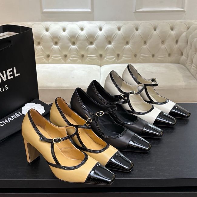 Chanel Lambskin Mary Janes high heels 8.5CM 64105-3 Chanel Lambskin Mary Janes high heels 8.5CM 64105-3
