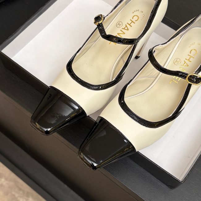 Chanel Lambskin Mary Janes high heels 8.5CM 64105-3 Chanel Lambskin Mary Janes high heels 8.5CM 64105-3