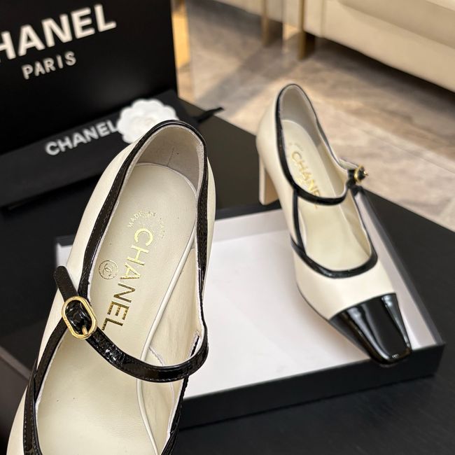 Chanel Lambskin Mary Janes high heels 8.5CM 64105-3 Chanel Lambskin Mary Janes high heels 8.5CM 64105-3