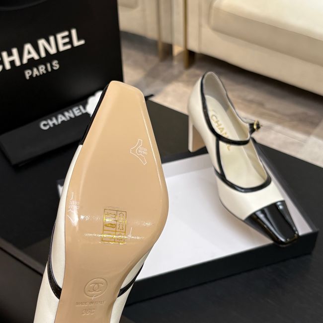 Chanel Lambskin Mary Janes high heels 8.5CM 64105-3 Chanel Lambskin Mary Janes high heels 8.5CM 64105-3