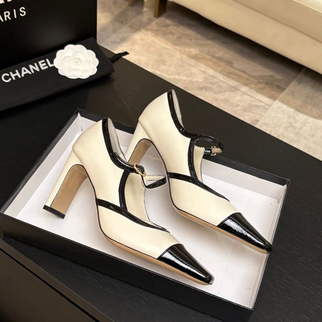 Chanel Lambskin Mary Janes high heels 8.5CM 64105-3 Chanel Lambskin Mary Janes high heels 8.5CM 64105-3