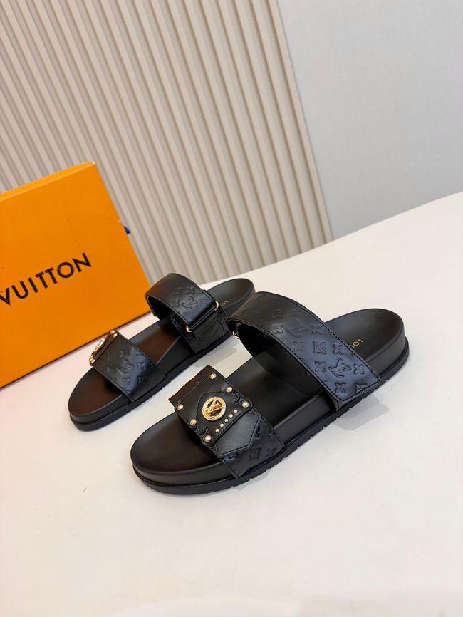 Louis Vuitton Bom Dia Flat Comfort Mule 1ABVNC-9 Louis Vuitton Bom Dia Flat Comfort Mule 1ABVNC-9
