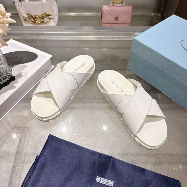 Prada Matelasse nappa leather flatform slides 64113-4 Prada Matelasse nappa leather flatform slides 64113-4