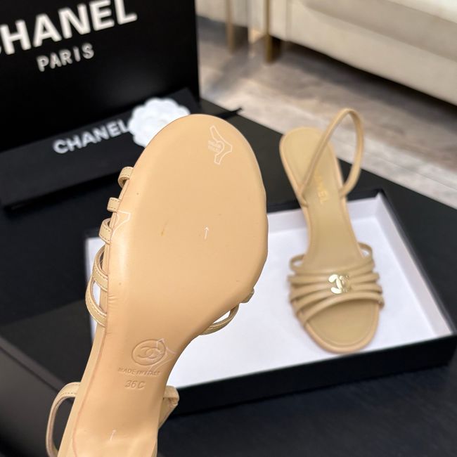 Chanel Slingbacks Lambskin heels 9CM 64125-2 Chanel Slingbacks Lambskin heels 9CM 64125-2