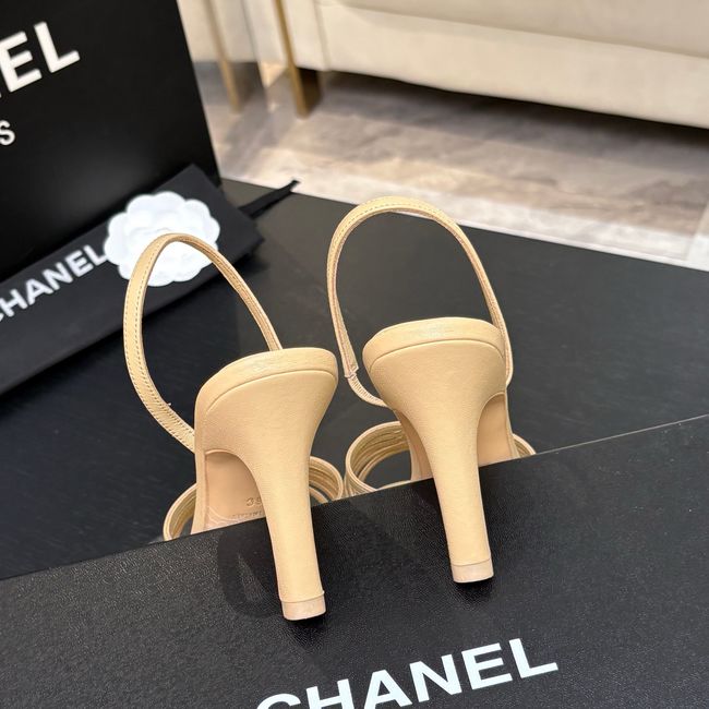 Chanel Slingbacks Lambskin heels 9CM 64125-2 Chanel Slingbacks Lambskin heels 9CM 64125-2
