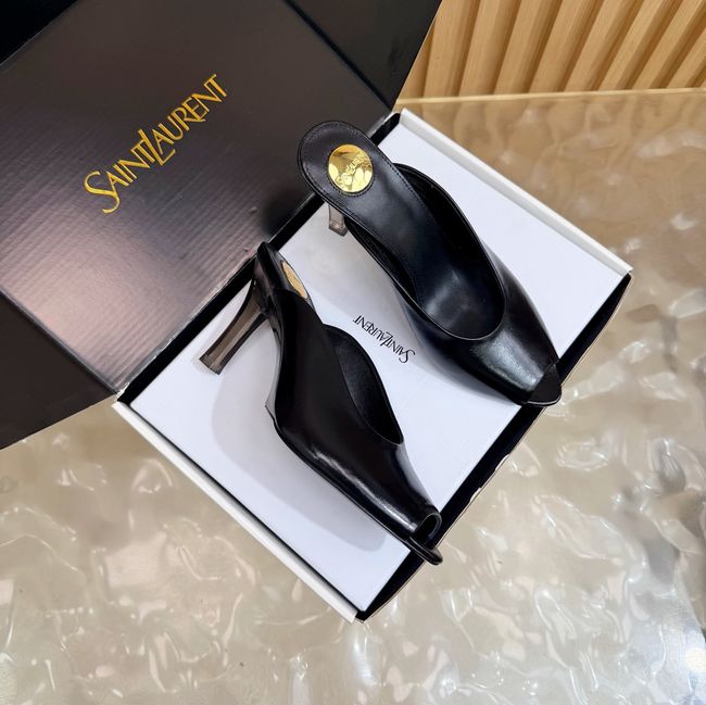 Saint Laurent BABYLONE mules in smooth leather 64127-1 Saint Laurent BABYLONE mules in smooth leather 64127-1