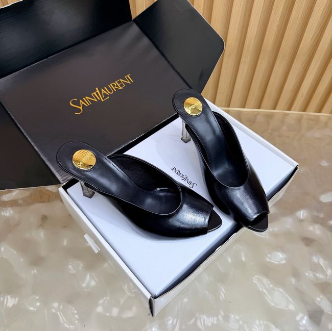 Saint Laurent BABYLONE mules in smooth leather 64127-1 Saint Laurent BABYLONE mules in smooth leather 64127-1