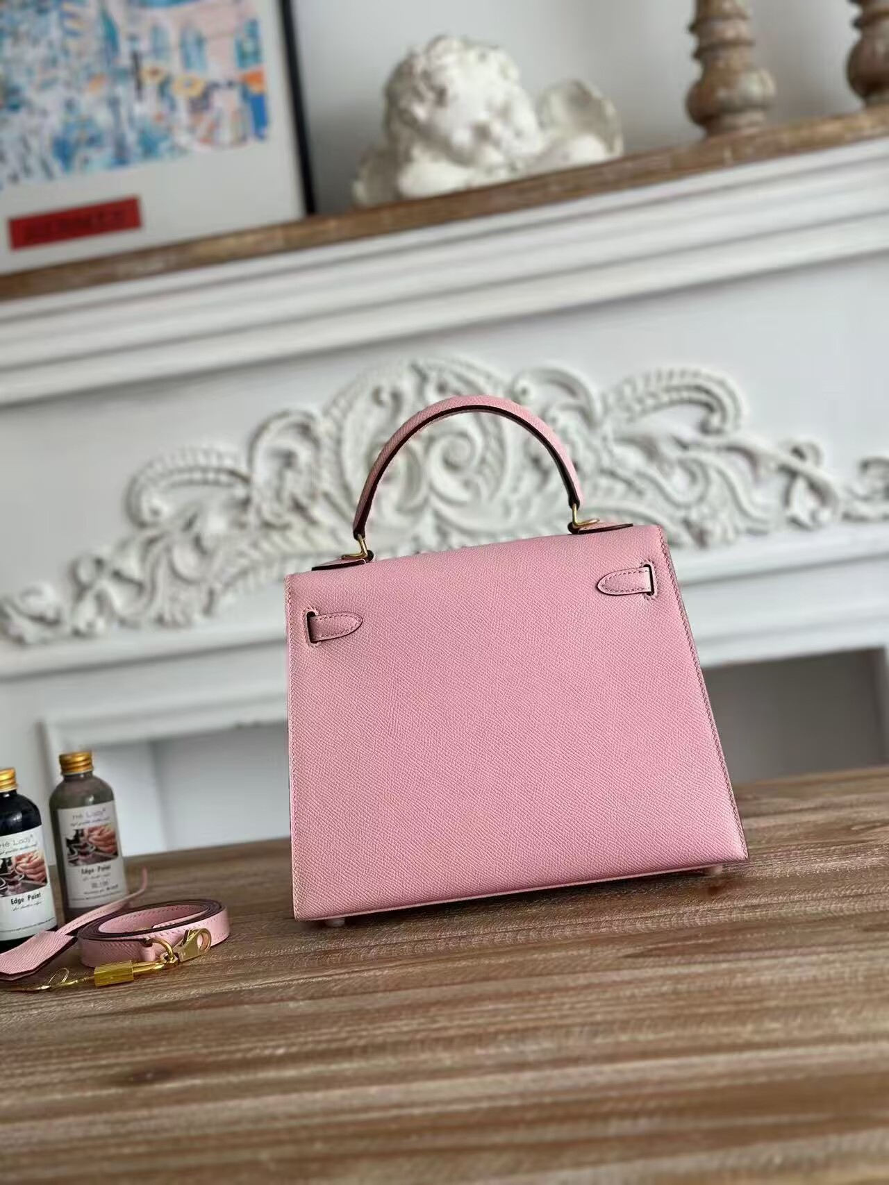 Hermes Kelly Espom Leather KL28 Light Pink Hermes Kelly Espom Leather KL28 Light Pink