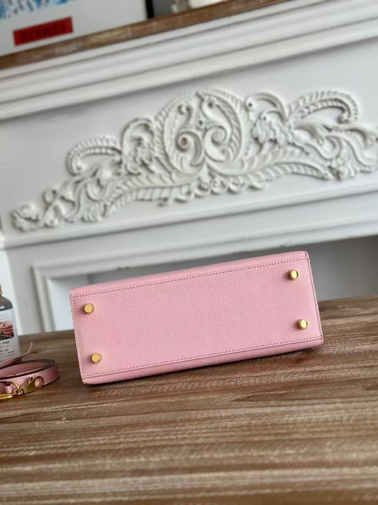 Hermes Kelly Espom Leather KL28 Light Pink Hermes Kelly Espom Leather KL28 Light Pink