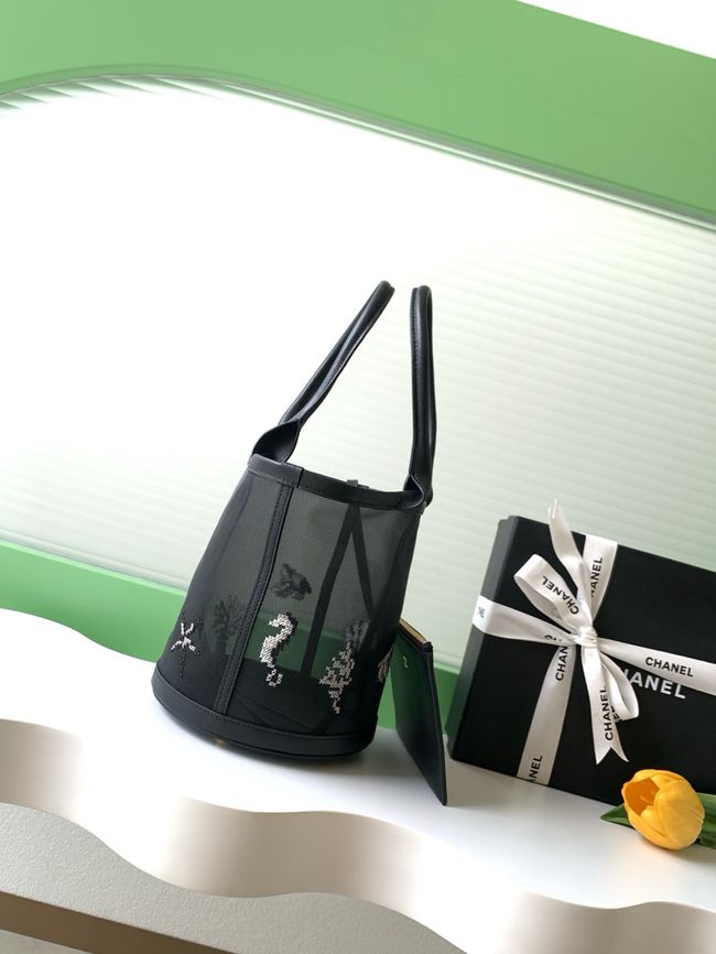 Chanel Large Bucket Bag AS6189 Transparent & black Chanel Large Bucket Bag AS6189 Transparent & black