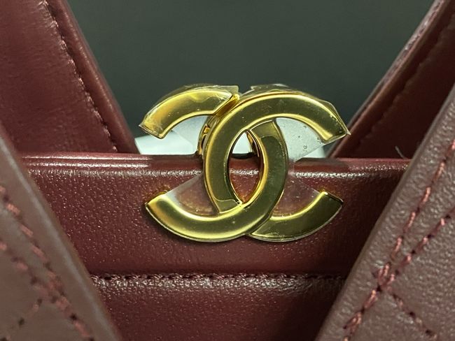 Chanel Small Shopping Bag AS6392 Burgundy Chanel Small Shopping Bag AS6392 Burgundy