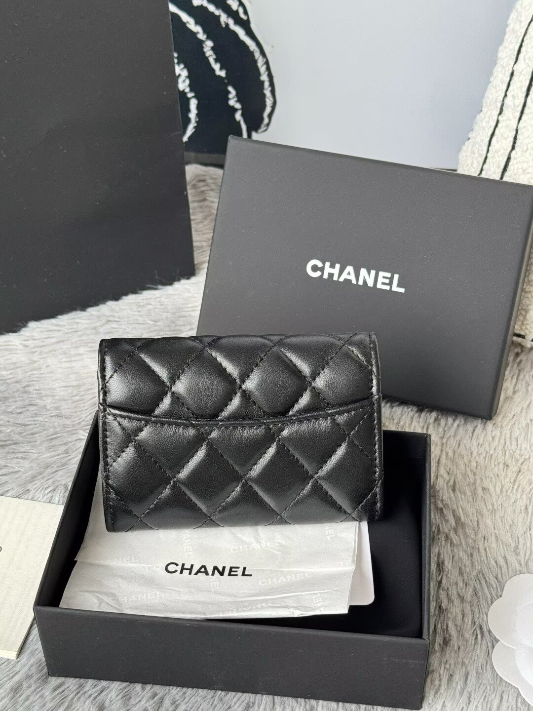Chanel Original Leather Zipper Wallet 0219 Black Chanel Original Leather Zipper Wallet 0219 Black