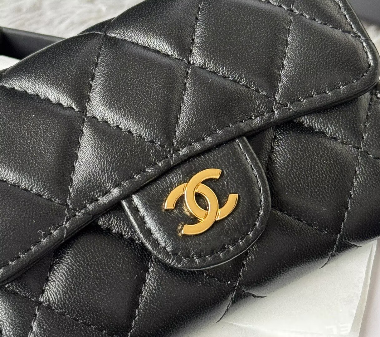 Chanel Original Leather Zipper Wallet 0219 Black Chanel Original Leather Zipper Wallet 0219 Black