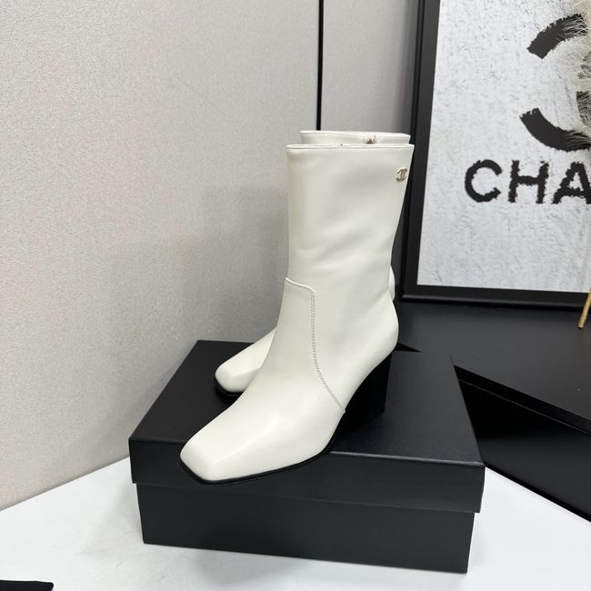 Chanel Mid-Calf Boots Shiny Calfskin 64243-2 Chanel Mid-Calf Boots Shiny Calfskin 64243-2