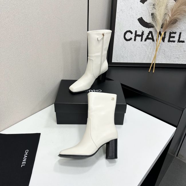 Chanel Mid-Calf Boots Shiny Calfskin 64243-2 Chanel Mid-Calf Boots Shiny Calfskin 64243-2