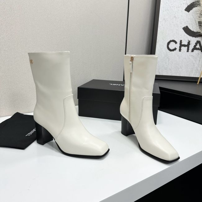 Chanel Mid-Calf Boots Shiny Calfskin 64243-2 Chanel Mid-Calf Boots Shiny Calfskin 64243-2
