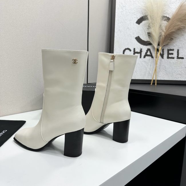 Chanel Mid-Calf Boots Shiny Calfskin 64243-2 Chanel Mid-Calf Boots Shiny Calfskin 64243-2