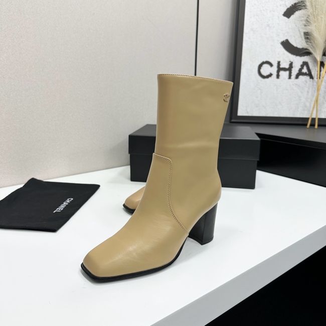 Chanel Mid-Calf Boots Shiny Calfskin 64243-4 Chanel Mid-Calf Boots Shiny Calfskin 64243-4