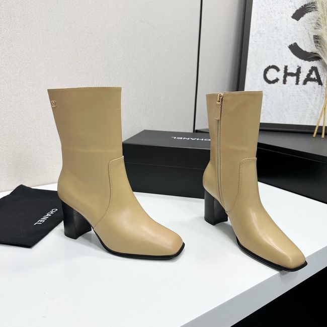 Chanel Mid-Calf Boots Shiny Calfskin 64243-4 Chanel Mid-Calf Boots Shiny Calfskin 64243-4