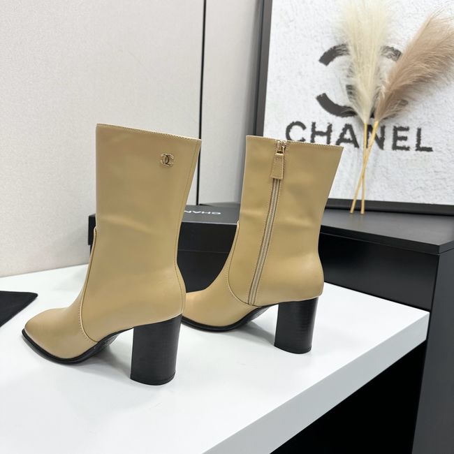 Chanel Mid-Calf Boots Shiny Calfskin 64243-4 Chanel Mid-Calf Boots Shiny Calfskin 64243-4