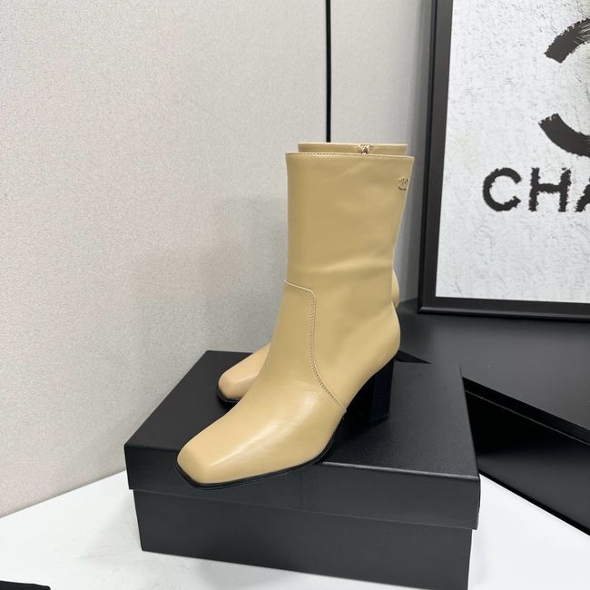 Chanel Mid-Calf Boots Shiny Calfskin 64243-4 Chanel Mid-Calf Boots Shiny Calfskin 64243-4