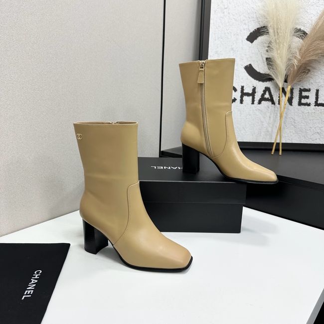 Chanel Mid-Calf Boots Shiny Calfskin 64243-4 Chanel Mid-Calf Boots Shiny Calfskin 64243-4