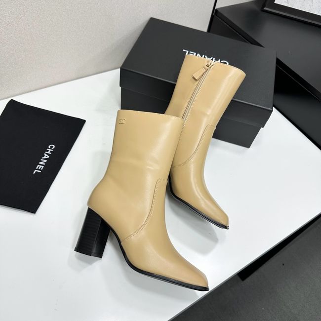Chanel Mid-Calf Boots Shiny Calfskin 64243-4 Chanel Mid-Calf Boots Shiny Calfskin 64243-4