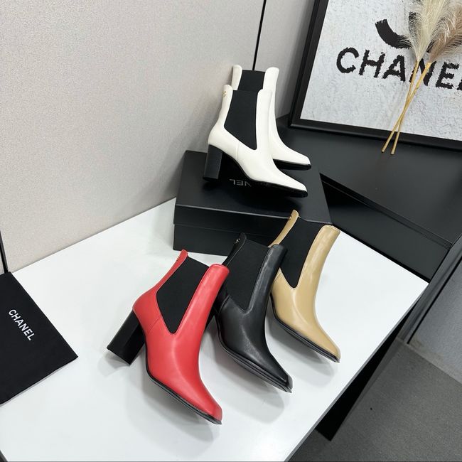 Chanel Mid-Calf Boots Shiny Calfskin 64243-5 Chanel Mid-Calf Boots Shiny Calfskin 64243-5