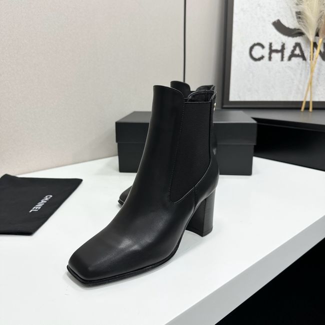 Chanel Mid-Calf Boots Shiny Calfskin 64243-7 Chanel Mid-Calf Boots Shiny Calfskin 64243-7
