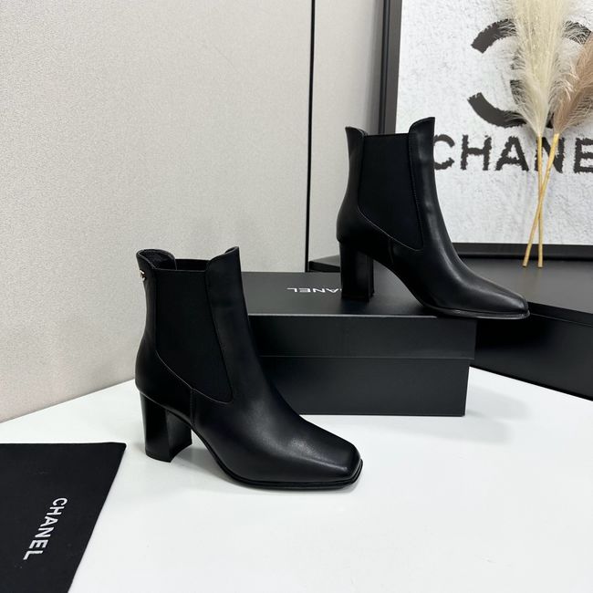 Chanel Mid-Calf Boots Shiny Calfskin 64243-7 Chanel Mid-Calf Boots Shiny Calfskin 64243-7