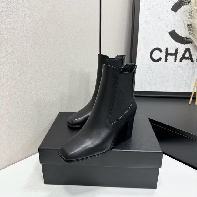 Chanel Mid-Calf Boots Shiny Calfskin 64243-7 Chanel Mid-Calf Boots Shiny Calfskin 64243-7