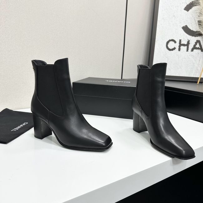 Chanel Mid-Calf Boots Shiny Calfskin 64243-7 Chanel Mid-Calf Boots Shiny Calfskin 64243-7