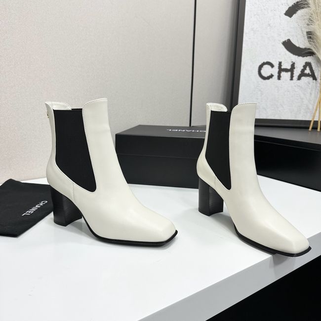 Chanel Mid-Calf Boots Shiny Calfskin 64243-8 Chanel Mid-Calf Boots Shiny Calfskin 64243-8