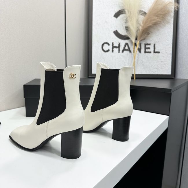 Chanel Mid-Calf Boots Shiny Calfskin 64243-8 Chanel Mid-Calf Boots Shiny Calfskin 64243-8