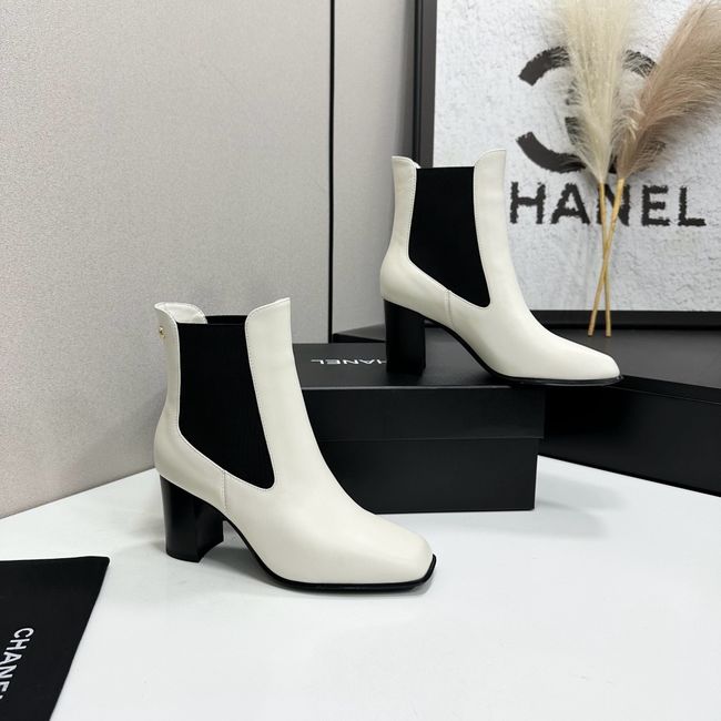 Chanel Mid-Calf Boots Shiny Calfskin 64243-8 Chanel Mid-Calf Boots Shiny Calfskin 64243-8